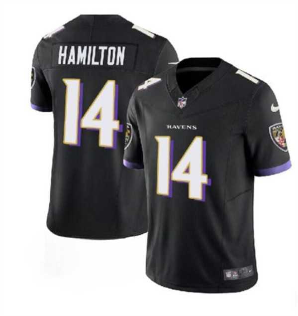 Men & Women & Youth Baltimore Ravens #14 Kyle Hamilton Black 2023 F.U.S.E. Vapor Limited Stitched Jersey,We sell and wholesale Men & Women & Youth Baltimore Ravens #14 Kyle Hamilton Black 2023 F.U.S.E. Vapor Limited Stitched Jersey on line form chian!
